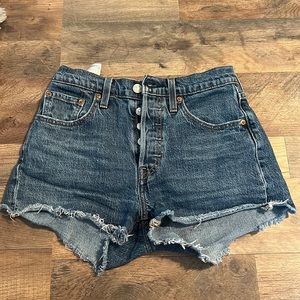 Levi’s Mid-Waisted Jean Shorts (size 25)